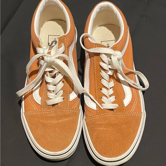 Vans Shoes - Vans Orange and White Athletic Shoes